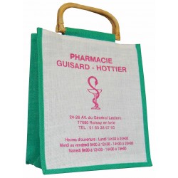 Sac jute poignées bambou